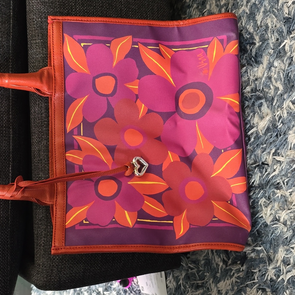 Orange and purple Brighton Tote bag